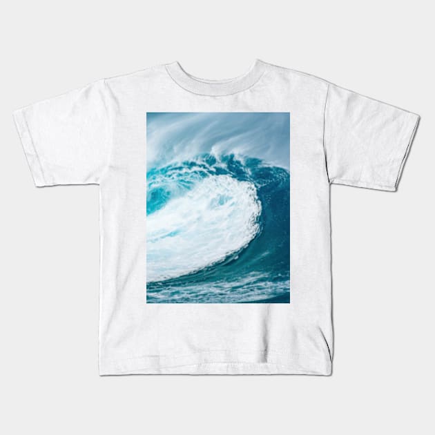 Big Blue Wave - Ocean Waves - Kids T-Shirt | TeePublic